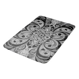 Tapis De Bain Mandala Symphonie des couleurs – Floral psychédéli