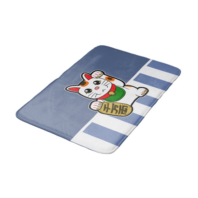 Tapis De Bain Maneki Neko : Lucky Cat japonais (Angle)