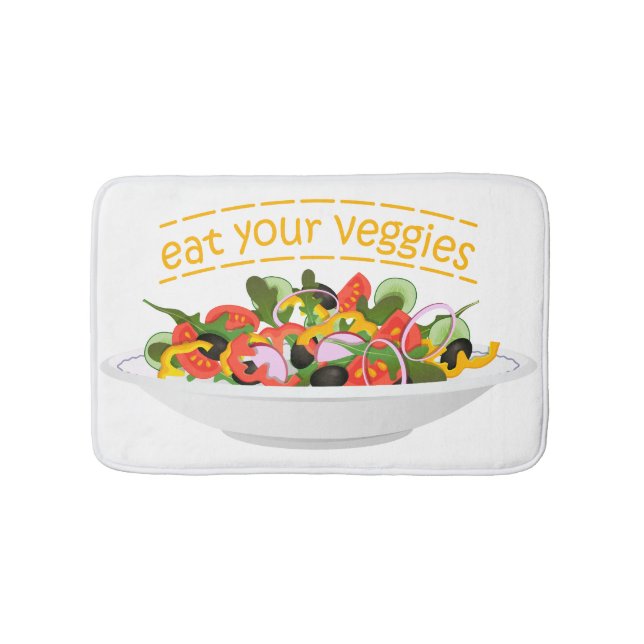 Tapis De Bain Mangez vos Légumes Citer salade fraîche mélange bo (Devant)