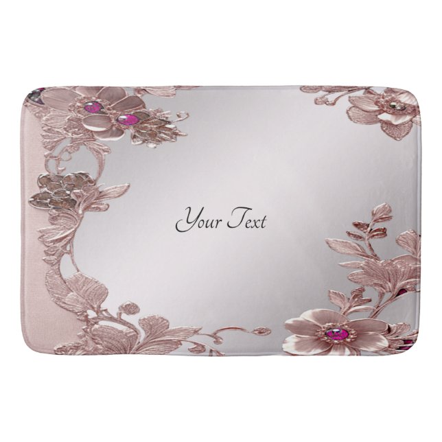 Tapis De Bain Manteau de bain rose et fleuri (Devant)