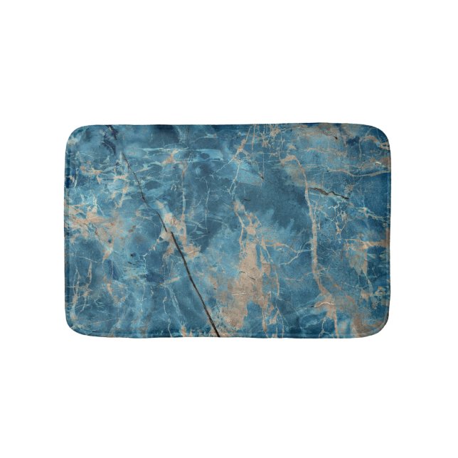 Tapis De Bain Marbre Aqua Onyx : Design Haute Résolution. (Devant)
