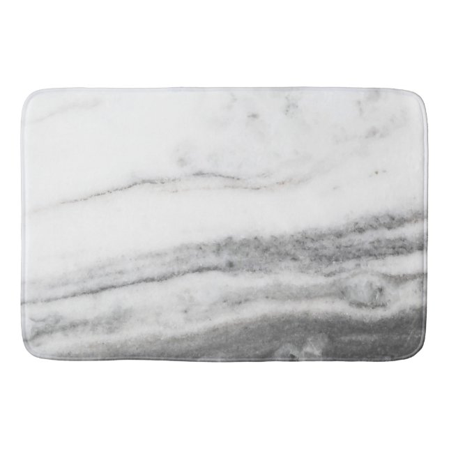 Tapis De Bain Marbre blanc et gris (Devant)