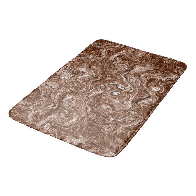 Tapis De Bain Marbre Brown abstrait (Angle)