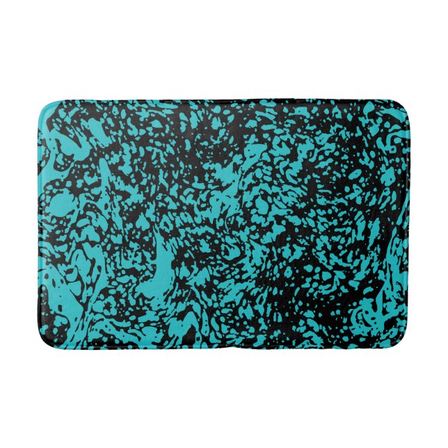 Tapis De Bain Marbre Granit Texture Bleu (Devant)