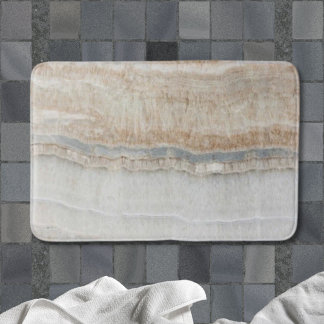 Tapis De Bain marbre gris clair et blanc minimaliste, moderne et