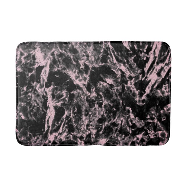 Tapis De Bain Marbre rose et noir (Devant)