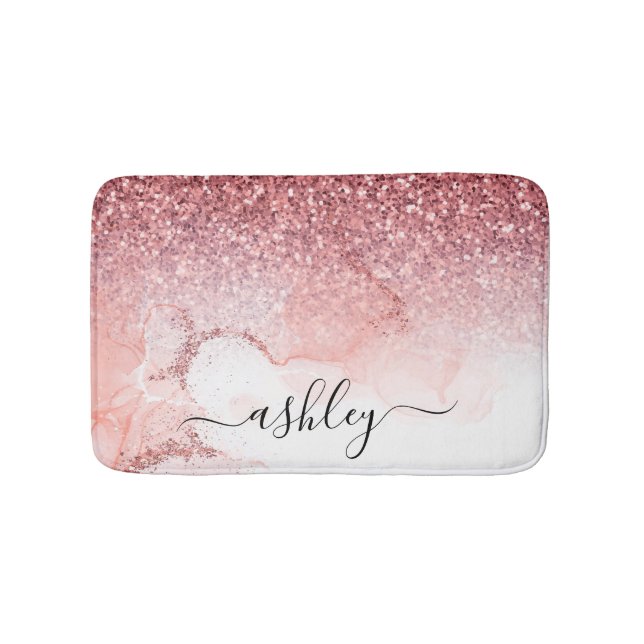 Tapis De Bain Marbre rose Parties scintillant (Devant)