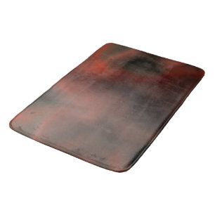 Tapis De Bain Marbre rouge et gris abstrait