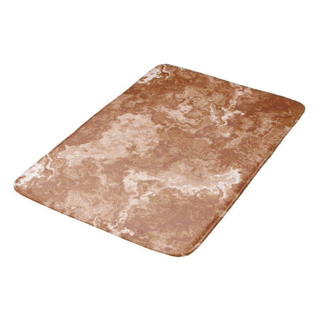 Tapis De Bain Marbre rouille abstrait (Angle)