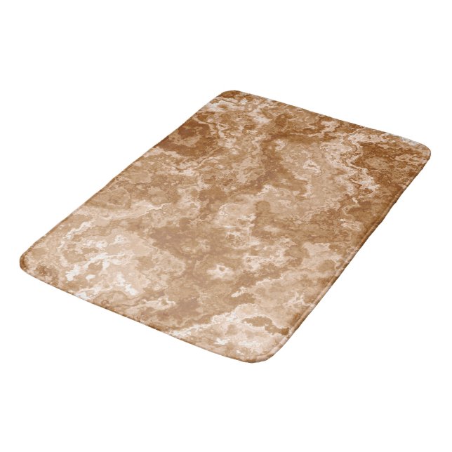 Tapis De Bain Marbre rouille abstrait (Angle)