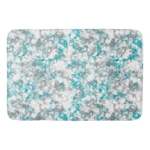 Tapis De Bain Marbre turquoise et gris