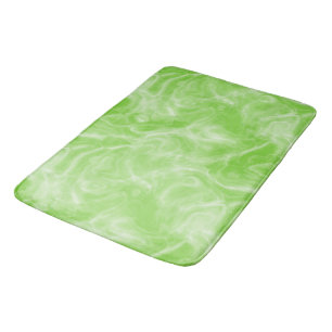 Tapis De Bain marbre vert et blanc abstrait