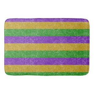 Tapis De Bain Mardi Gras Couleurs Parties scintillant Stripe Bli