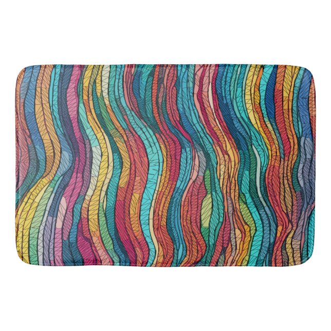 Tapis De Bain Marée mosaïque (Devant)