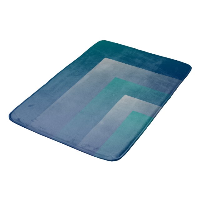 Tapis De Bain Marine gris turquoise (Angle)