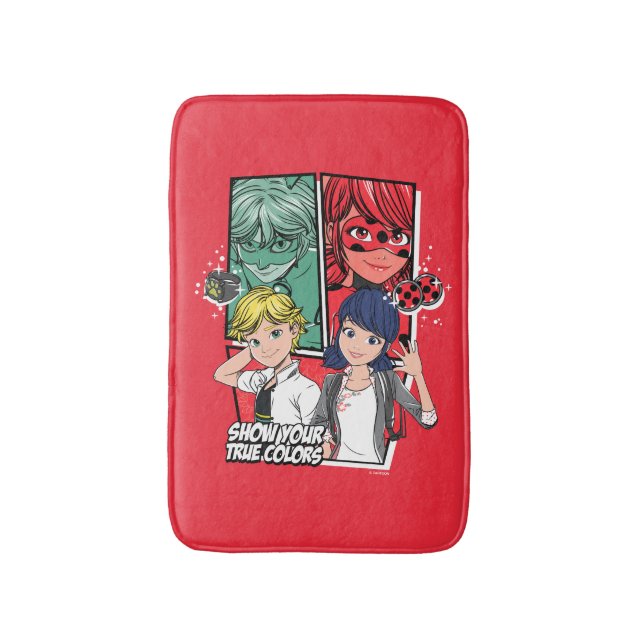 Tapis De Bain Marinette comique miqueuse & Adrien Véritables Cou (Devant (Vertical))
