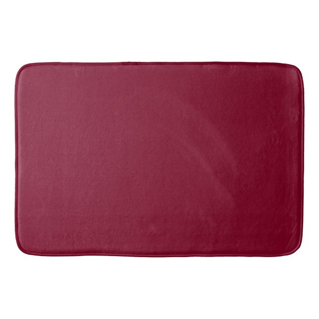Tapis De Bain Maroon bordeaux de couleur solide (Devant)