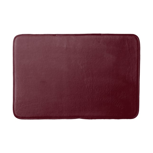 Tapis De Bain Maroon rouge foncé Bourgogne couleur solide (Devant)