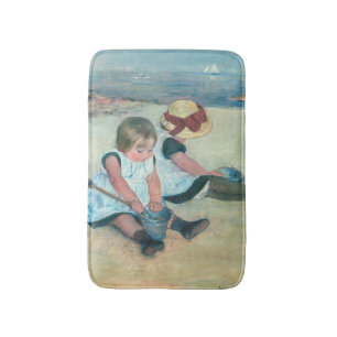 Tapis De Bain Mary Cassatt - Enfants jouant sur la plage