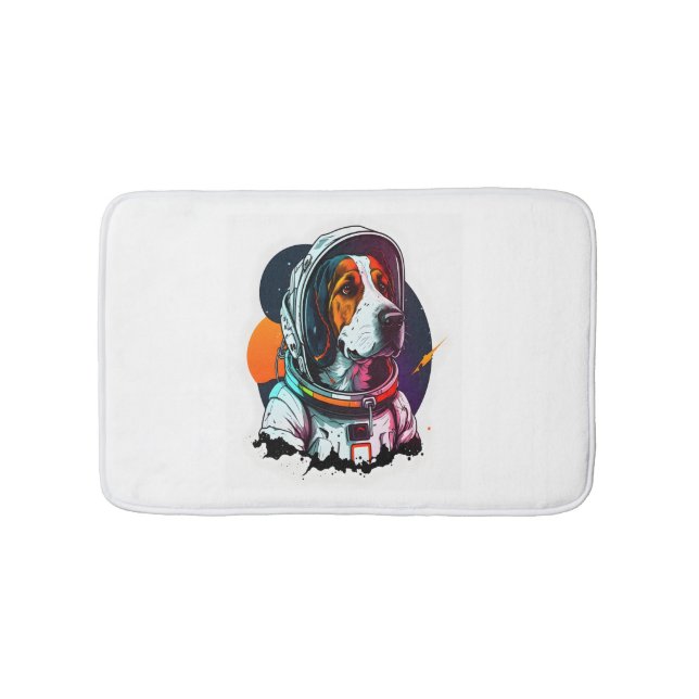 Tapis De Bain Mascotte de chien Astronout (Devant)