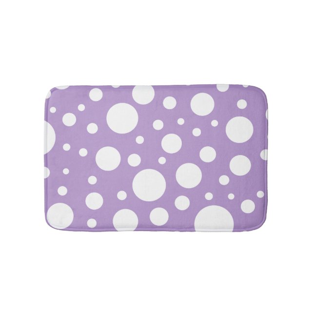 Tapis De Bain Mat de bain à points violets (Devant)