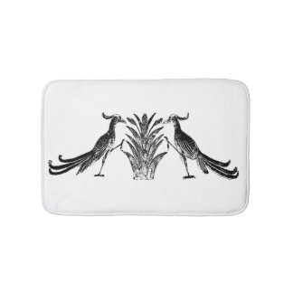 Tapis De Bain Mat de bain aux oiseaux noirs