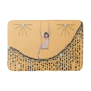 Tapis De Bain Mat de bain avec Fille de pommeau à coudre