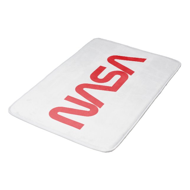 Tapis De Bain Mat de bain cirque Iconique de la NASA (blanc fusé (Angle)