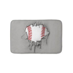 Tapis De Bain Mat de bain de baseball déchiré
