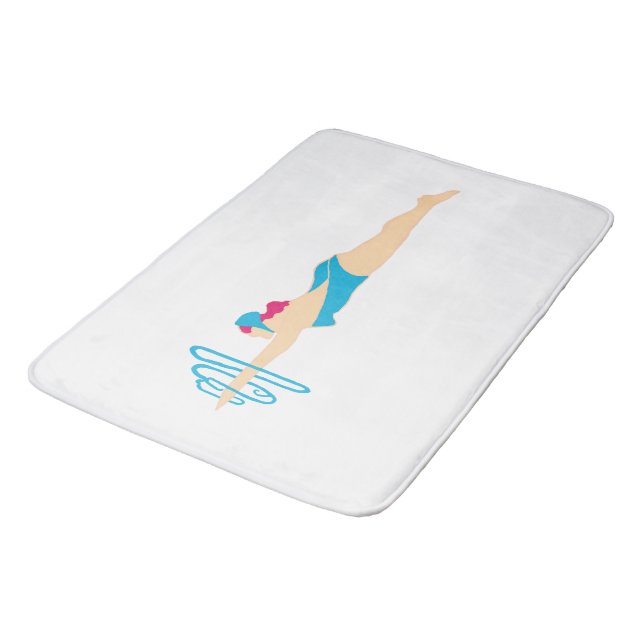 Tapis De Bain Mat de bain de beauté à tête rouge (Angle)