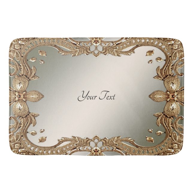 Tapis De Bain Mat de bain de cadre doré (Devant)