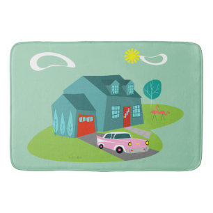 Tapis De Bain Mat de bain de la maison rétro