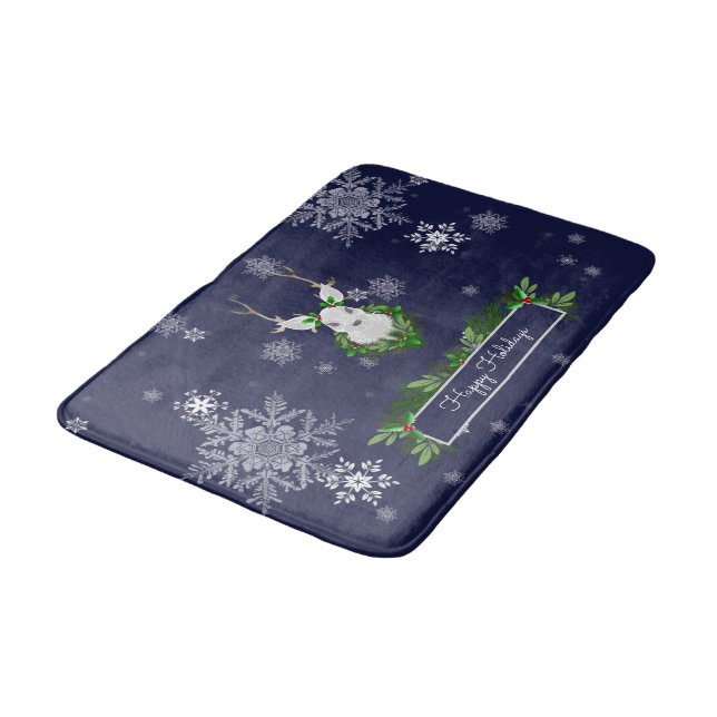 Tapis De Bain Mat de bain de rennes bleus (Angle)