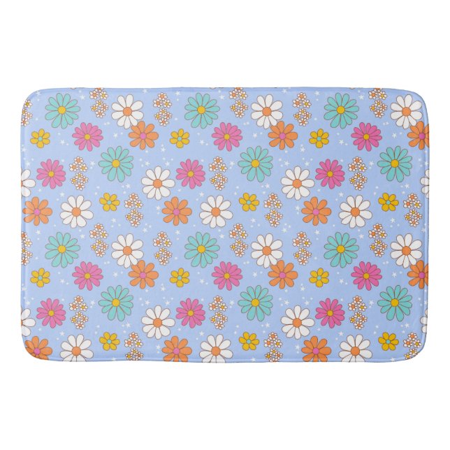 Tapis De Bain Mat de bain des marguerites rétro (Devant)