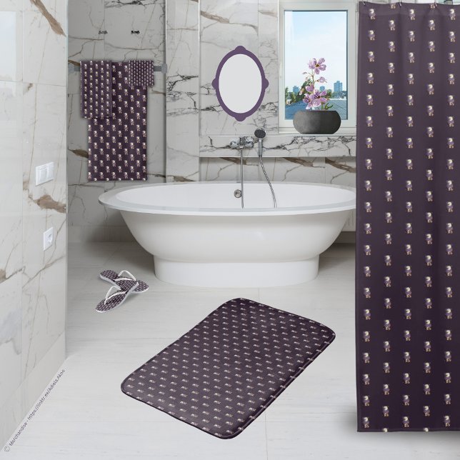 Tapis De Bain Mat de bain - Dracula Junior (DJ Towels, Bath Mat, Flip-flops & Shower Curtain by Poet Adiela Akoo. Browse my store for more now!)