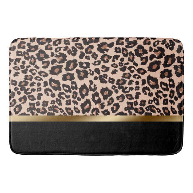 Tapis De Bain Mat de bain Empreinte de léopard (Devant)
