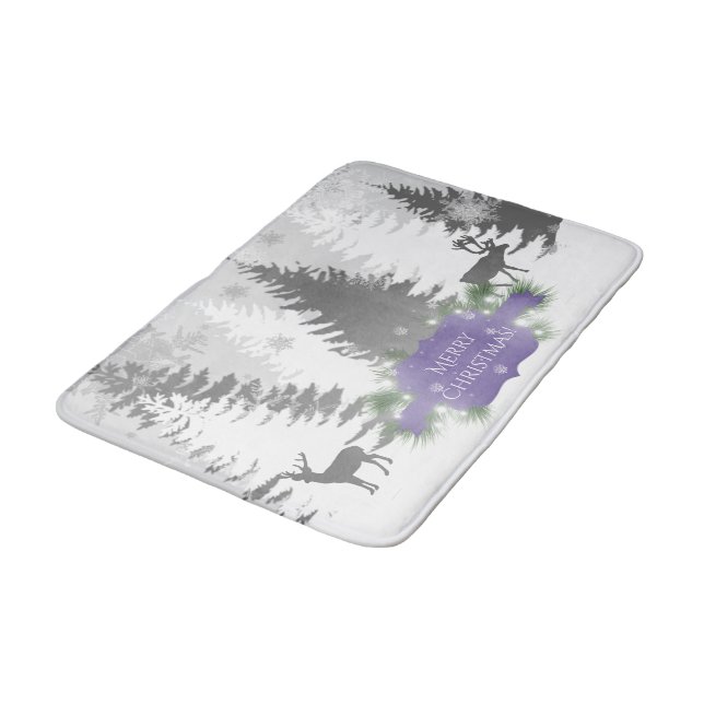 Tapis De Bain Mat de bain hiver Wonderland - violet (Angle)
