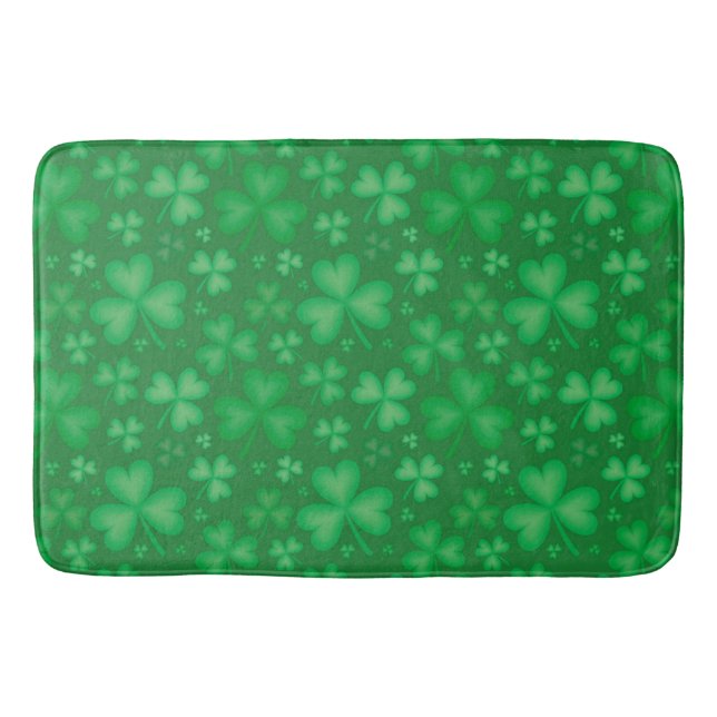 Tapis De Bain Mat de bain Motif Shamrock irlandais vert (Devant)