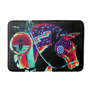 Tapis De Bain Mat de bain moyen avec conception "Pony Peint"