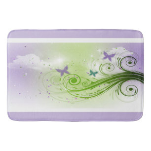 Tapis De Bain Mat de bain/papillons, torrents et nuages