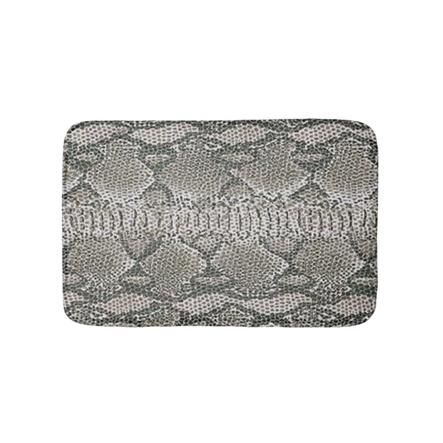 Tapis De Bain Mat de bain pour la peau de serpent d'argent (Devant)