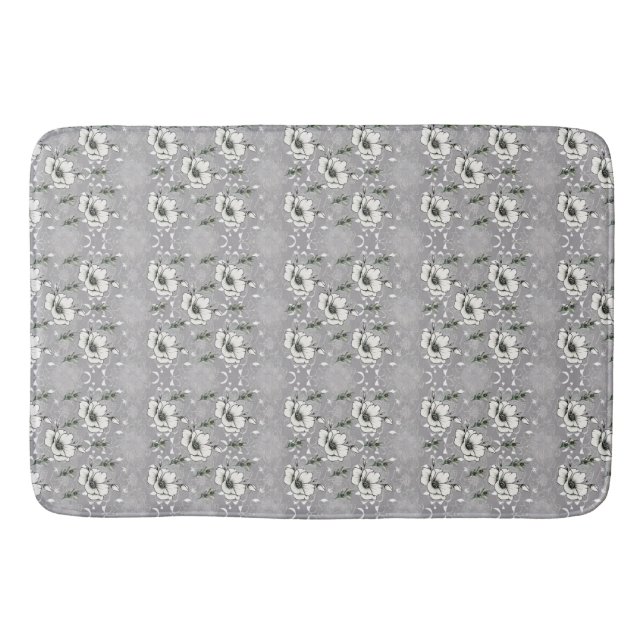 Tapis De Bain Mat de bain rose blanc printemps (Devant)