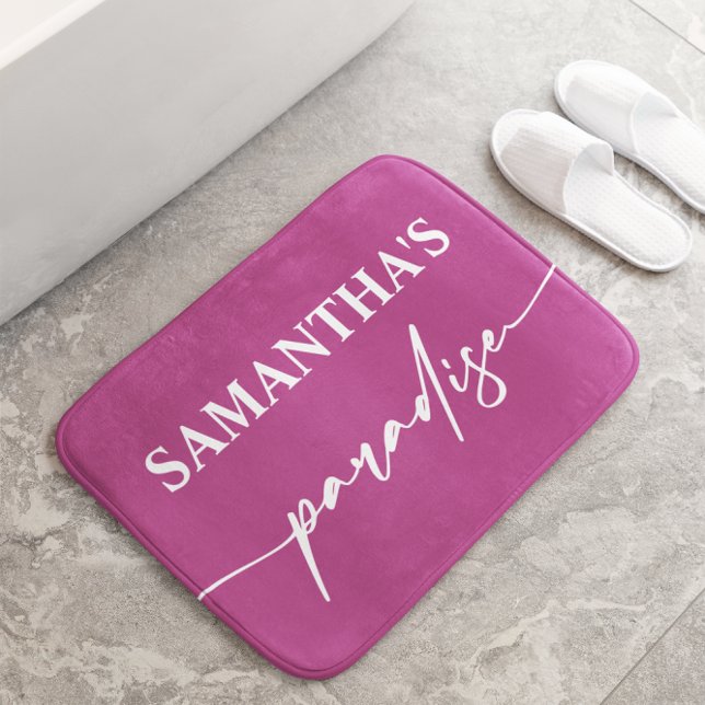 Tapis De Bain Mat de bain rose chaud moderne (Créateur téléchargé)