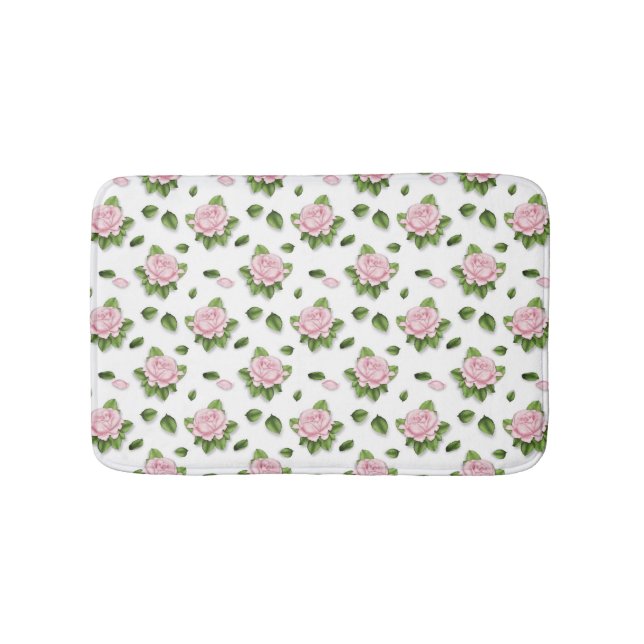 Tapis De Bain Mat de bain Rose Vintage personnalisé (Devant)
