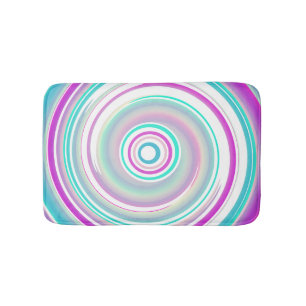 Tapis De Bain Mat de bain Turquoise Abstrait pourpre