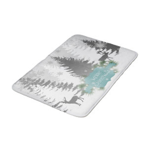 Tapis De Bain Mat de bain Winter Wonderland - Turquoise