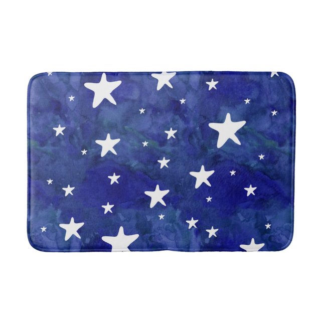 Tapis De Bain Matelas bleu marine étoilé (Devant)