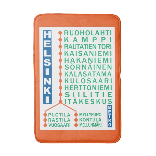 Tapis De Bain Matelas de bain des stations de métro Helsinki (Devant (Vertical))
