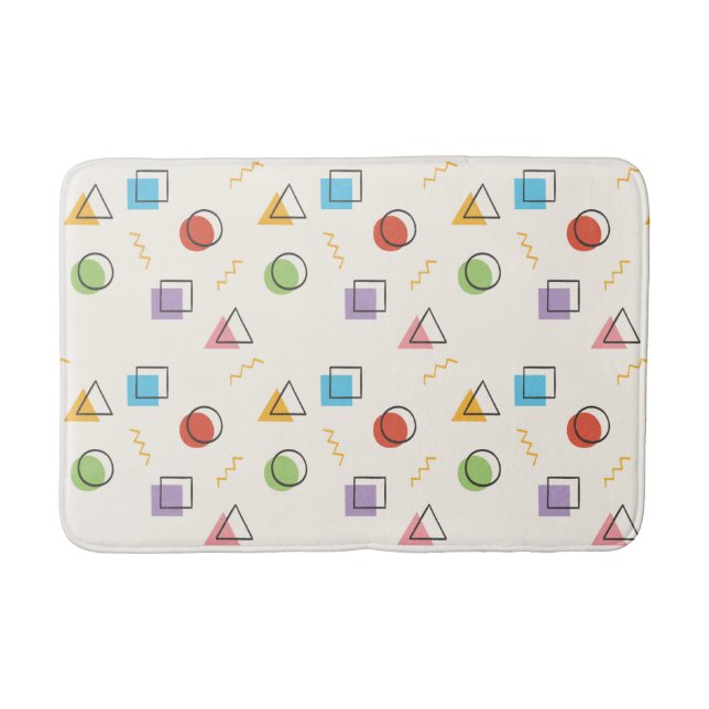 Tapis De Bain Matelas Motif Memphis (Devant)