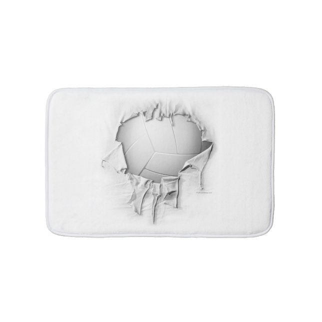 Tapis De Bain Matt de bain blanc de volley-ball déchiré (Devant)